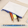 Miniatyrbillede 5 af 5: 10 stk. Canvas Makeuptasker Canvas Lynlåssposer Blyantsæt DIY Håndværk Tasker til Rejser DIY Håndværk S
