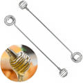 Miniatyrbillede 1 af 4: 2 stk. 304 Rustfrit Stål Honningpind Dippe Skeer Rørstang Swizzle Gave