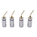 Miniatyrbillede 1 af 3: 4 stk. guldbelagte bananplugs 4mm bananplugs til videoadapter til højttaleradapter lydplug ledningskabel