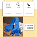 Miniatyrbilde 3 av 5: Blå håndformet plushpute Lang stripe palmepute for hjem, reise og camping Sofaputer