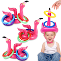 Miniatyrbillede 1 af 5: Flamingo Pool Legetøjs Ringspil, Flamingo Luau Party Dekorationer Hawaii Strand Legetøj Party Games Party Tilbehør Børn Voksne Familie -GSL