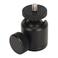 Miniatyrbild 2 av 5: Mini Kulhuvud 1/4 tum Skruv 3/8 tum Gänga 360 Grader Roterbar Aluminiumlegering Kamera Hotsko Fäste för Stativ Monopod