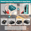 Miniatyrbild 2 av 5: Startkablar Jump Kit för 18V Batteri, Startkabeladapter Auto Booster Kabel för att Starta Bil med Verktyg