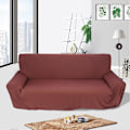 Miniatyrbillede 2 af 2: Sofa Betræk Stof Settee Beskytter Slipcover Vaskbar To-Sæders Kaffe 145~185cm