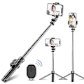 Miniatyrbild 4 av 5: All-in-one Selfie Stick Stativ Utökbar Telefonhållare Med Bluetooth-fjärrkontroll Och Stativ För Och Android-enheter