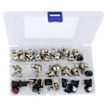 Miniatyrbillede 1 af 5: Potentiometer Sæt Kit 80 stk B5K B10K B20K B50K B100K Lineær Taper med Knapper til Lydkontrol