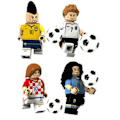 Miniatyrbillede 2 af 5: 7 stk. VM Fodbold Drenge Byggeklodser Legetøj, Julegave, Send stadion base 7pcs