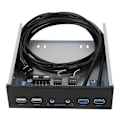 Miniatyrbillede 2 af 5: USB 3.0 + USB 2.0 19PIN HD Audio Forlænger Frontpanel