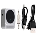 Pikkukuva 2 / 5: Bluetooth 5.3 AUX Autoadapteri Bluetooth Audiovastaanotin Melua Vaimentava Automusiikkiadapteri Sisäänrakennetut Mikit Hands-Free Hopeanharmaa