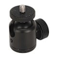 Miniatyrbild 3 av 5: Mini Kulhuvud 1/4 tum Skruv 3/8 tum Gänga 360 Grader Roterbar Aluminiumlegering Kamera Hotsko Fäste för Stativ Monopod
