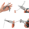 Miniatyrbilde 3 av 5: Tråd-kuttertangsett - Rustfritt stål End Cutting Tang, Nål-nese Tang Håndverktøy for Smykkeproduksjon, Håndverkere og DIY - Dobbel DIY
