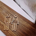 Miniatyrbild 4 av 5: Toalettskylt Tips Dörrskylt Väggdekal WC Badrumsskylt Skylt Konst Hotell Hem D