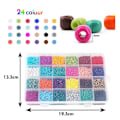 Miniatyrbilde 3 av 4: 14400 stk Glassfrøperler 24 Farger Små Perler Sett Armbånd Perler For Smykkeproduksjon