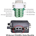 Miniatyrbild 5 av 5: Db9 Lödningsfri Rs232 D-sub Seriell till 9-stifts Portterminal Han-Hon Adapterkontakt Breakout-kort