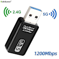 Miniatyrbild 1 av 5: 1200Mbps 5Ghz Wifi USB Wifi-adapter USB 3.0 Wi-fi-adapter Ethernet Wi Fi-antenn Dual Band 2.4G&5G Wifi-modul för PC Laptop Bluetooth-sändare