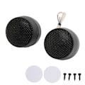 Miniatyrbillede 3 af 5: Par Mini Dome Diskant 10W 4 Runde Højttalertilbehør Sort Universal Bil Lydanlæg