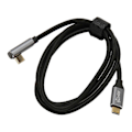 Miniatyrbillede 2 af 5: USB-C til 90 Graders USB-C Kabel 100W USB3.1 Gen2 10Gbps 4K 60Hz Højre Vinkel Type C til Type C Datakabel til Steam Deck 50cm / 19.7in