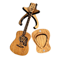 Miniatyrbild 1 av 5: Trägitarrplockfodral med stativ, 3 unika gitarrplockfodral, gitarrformad gitarrplockfodral