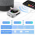 Pikkukuva 5 / 5: Bluetooth 5.3 AUX Autoadapteri Bluetooth Audiovastaanotin Melua Vaimentava Automusiikkiadapteri Sisäänrakennetut Mikit Hands-Free Hopeanharmaa