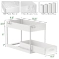 Miniatyrbilde 2 av 2: Under-vask Organizer og Oppbevaring, 2-trinns Under Baderomsvask Organizer Bad Samling Kurv Med 4 Kroker