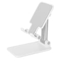 Miniatyrbilde 4 av 5: Mobiltelefonholder Foldbar Inntrekkbar Multifunksjonell Skrivebordsstativ for å Jage Drama Spille Tablet Hvit