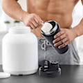 Miniatyrbillede 4 af 5: Rustfrit Stål Protein Shakerflaske Isoleret Holder Varmt/Koldt