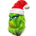Miniatyrbillede 4 af 4: Julemaske og Handsker Kostume Geek Steal Halloween Cosplay Grinch og Handsker