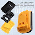 Miniatyrbild 5 av 5: Batteriutbytes Plastfodral för DeWalt 20V DCB201,DCB203,DCB204,DCB200 18V Li-Ion Batteri Skydd Delar för 3A 4A 5A