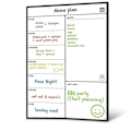 Miniatyrbilde 1 av 5: Magnetisk Whiteboard Kjøleskap Kalender Måltidsplanlegger og Handleliste White Board - Memobrett og Familieplanlegger