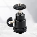 Miniatyrbild 5 av 5: Standard 1/4 Skruvport Kulhuvud Bekvämt Panoramiskt Metall 360 Grader Svängbart Stativadapter för Kamera JIKAIX
