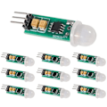 Miniatyrbild 2 av 5: 10 st -sr505 Justera Ir Pyroelektrisk Infraröd Mini Pir Modul Rörelse Sensor Detektor Modul För