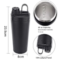 Miniatyrbillede 2 af 5: Rustfrit Stål Protein Shakerflaske Isoleret Holder Varmt/Koldt