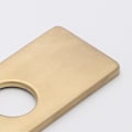 Miniatyrbilde 2 av 5: Rektangulær Kranbeskytter for Rustfritt Stål Orifice Badvaskkraner - Utbytteplate (Gull)
