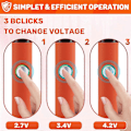 Pikkukuva 5 / 5: 510-kierteinen minikolvi, 3-vaihteinen säädettävä jännite, kolvin kärki, 650 mAh USB ladattava, oranssi