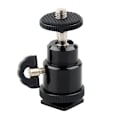 Miniatyrbild 1 av 5: Standard 1/4 Skruvport Kulhuvud Bekvämt Panoramiskt Metall 360 Grader Svängbart Stativadapter för Kamera JIKAIX