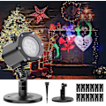 Miniatyrbilde 1 av 5: LED-juleprojektor - 12 mønster-effekter Vannbestandig innendørs og utendørs projektorlampe for høytider