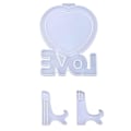Miniatyrbillede 1 af 5: Harpiksbilledrammer til Epoxyharpiks, Hjerteform & Kærlighedsord Silikon Epoxy til DIY Håndværk Hjem De