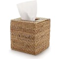 Miniatyrbillede 4 af 4: Firkantet Rattan Vævsæskebeklædning, Håndvævet Vikker Vævsæskeholder, 5,7 X 5,7 X 5,7 Tommer, Træfarve Fg