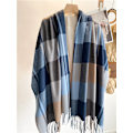 Miniatyrbillede 1 af 3: Varmt Kashmirtæppe Kvinder Rejse Vinter Sjal Mode Tartan Kashmir Tyk Sjal Wrap Kvast Casual Regnjakke WT60-7