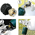 Miniatyrbillede 2 af 3: Propantank Fyldningstilbehør til Messing Gastank Qcc1 Adapter