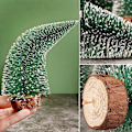Miniatyrbilde 4 av 5: 8 stk Mini Kunstig Juletre 3 Størrelser Miniatyr Juletre Grønn Mini Juletre Små Juledekorasjoner Figurer 10/15/20 cm