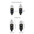 Miniatyrbilde 2 av 5: Ny K1 UHF Trådløs Mikrofon Sender Mottaker XLR Mikrofon Trådløst System for 48V Kapasitiv Mikrofon 1 til 1
