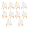 Pikkukuva 1 / 5: 12 kpl Taiteilijan Mini Maalausteline + 3 tuuman x 3 tuuman Mini Canvas Set Maalaus Lasten Käsityö DIY Piirustus Pieni Pöytä