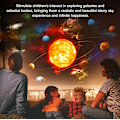 Miniatyrbilde 4 av 5: Stjernehimmelprojektor planetarium projektor stjernehimmelprojektor galakse taklampe taklampe voksen 12 disker 360° roterende nattlys Black+White