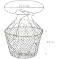 Miniatyrbilde 2 av 3: Foldbar salatkurv med stivere - Rustfritt stål - Enkel oppbevaring - Forsiktig snurr - 22,5 cm