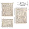 Miniatyrbilde 5 av 5: 9 stk gjenbrukbare nettposer for dagligvarer, grønnsaker og oppbevaring - bomullsposer