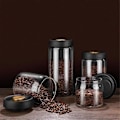 Miniatyrbilde 5 av 5: Kaffebønner Vakuumforseglet Tank Husholdnings Fuktsikker Luftuttrekk Lufttett Beholder Matlagringsglass, D