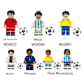 Miniatyrbillede 1 af 5: 7 stk. VM Fodbold Drenge Byggeklodser Legetøj, Julegave, Send stadion base 7pcs