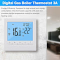Miniatyrbild 4 av 5: Programmerbar Digital Termostat 3A Veckovis Rumstemperaturkontroll för Effektiv Hemuppvärmning Vit Bakgrundsbelysning