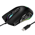 Miniatyrbild 1 av 5: USB-C Mus Type C Ergonomisk Trådbunden Mus RGB Spelmus Optisk Mus - YUHAO